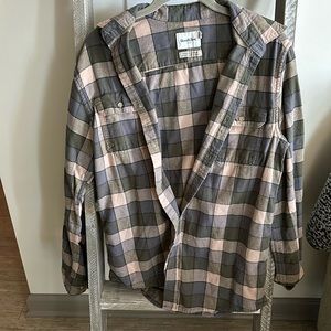 Green, grey and tan flannel